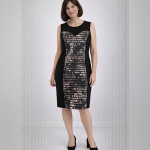 Amanda collection black/floral print dress size large